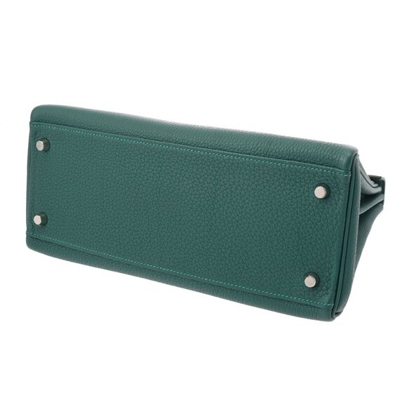 HERMES Kelly 28 O-Pass Inner Stitch 2WAY Malachite/Bleu zanzibar - Picture 5 of 12